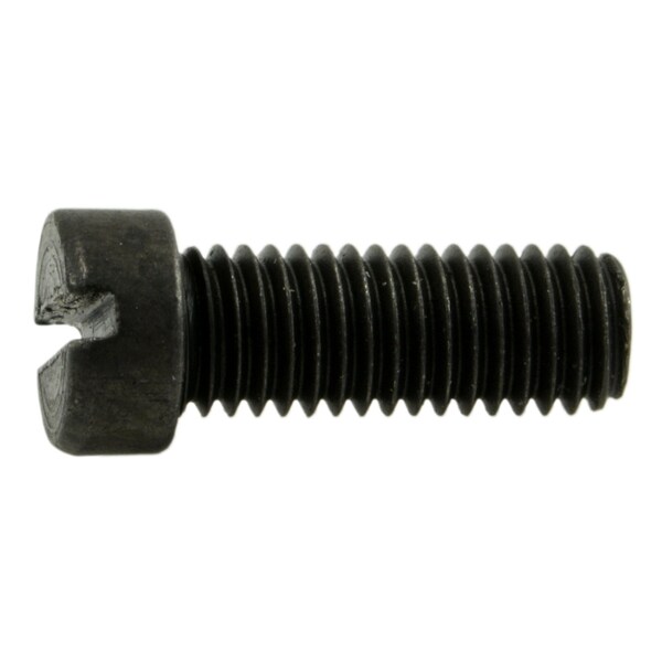 Midwest Fastener #6-48 x 3/8 in Slotted Fillister Machine Screw, Black Oxide Steel, 12 PK 32914 - main